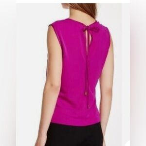 Tory Burch Cutout Backtie Pink Top Size XS